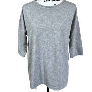 Romeo & Juliet Couture grey sweatshirt women relax fit 3/4 sleeve size M